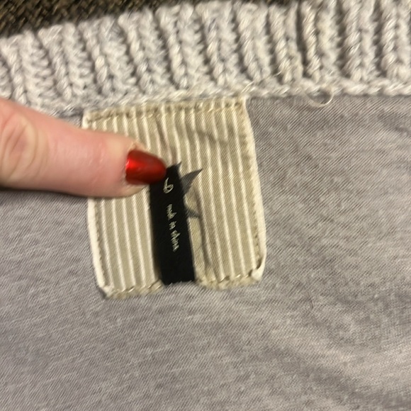 Aritzia One Teaspoon chunky oversized cable knit grey wool blend sweater - Picture 4 of 9